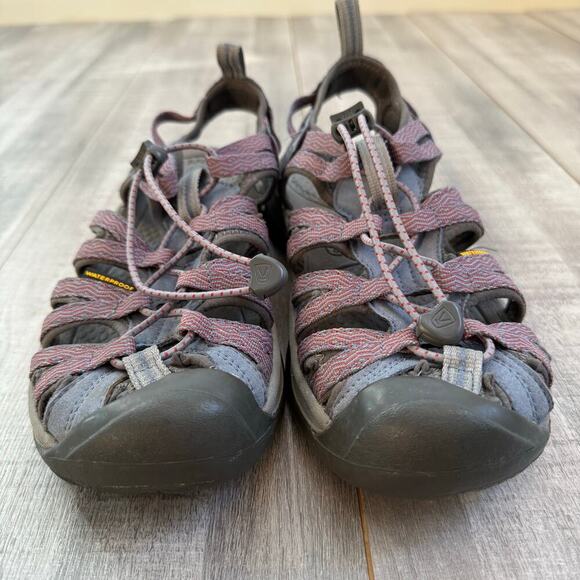 KEEN Whisper Sandals Womens 9.5 Pink Strappy Hiking Camping Outdoor Waterproof - Picture 3 of 13